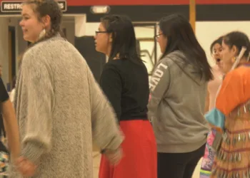 Students participate in the Round Dance