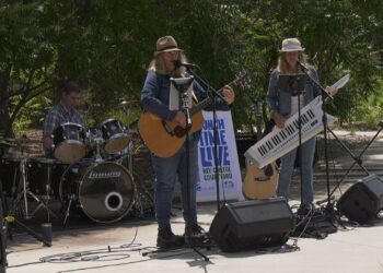 Reflections performs at the first Lunchtime LIVE! of the summer.