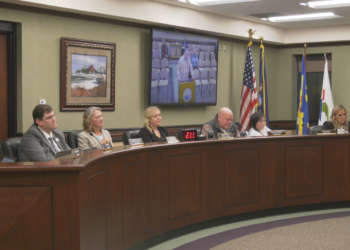 The Marquette City Commission at Monday's meeting.