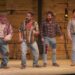 Performers Mark Cowman, Pete Ammel, Brennan Richardson, and Jim Soderberg rehearse the opening number.