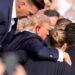 The Secret Service said in a statement that former president Donald Trump is “safe” and that the incident is being investigated after Trump was rushed offstage with blood on his ear and face after a shooting during his Saturday evening rally in Butler, Pennsylvania. (Photo: Gene J. Puskar/AP via CNN Newsource)
