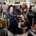 (Jack Taylor/Getty Images via CNN Newsource) Widespread IT problems are currently impacting global travel. Pictured here: passengers at London's Gatwick Airport amid the disruption.