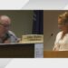 Delta County District 1 Commissioner John Malnar & opponent Sandra Skiba, shown addressing the board during the public comment portion of this week's meeting