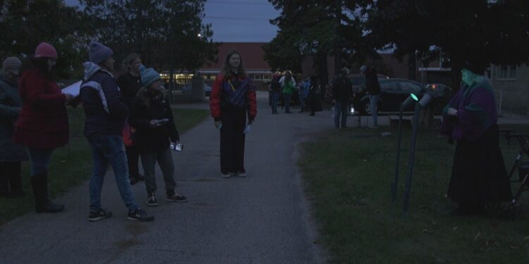 LeDuc performing at last year's "Playing Dead" walk.