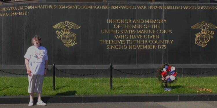 Army veteran Rosalene Engstrom on U.P. Honor Flight Mission XXII.