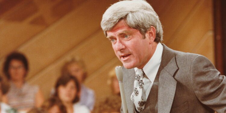 (Bettmann Archive/Getty Images via CNN Newsource) Emmy award-winning talk show host Phil Donahue, after ten years on the air.