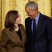 (Chip Somodevilla/Getty Images/File via CNN Newsource) In this 2022 file photo, Vice President Kamala Harris and former President Barack Obama attend an event at the White House in Washington, DC, to mark the 2010 passage of the Affordable Care Act.