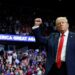 (Anna Moneymaker/Getty Images via CNN Newsource) Former President Donald Trump walks offstage after speaking at a campaign rally in Grand Rapids, Michigan, on July 20.
