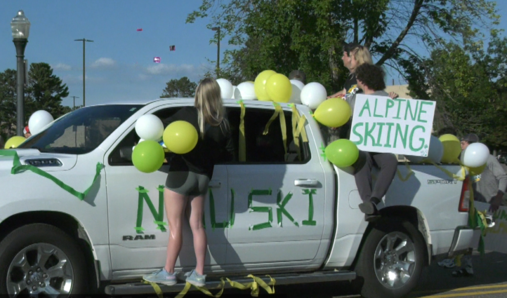 IT'S HOMECOMING WEEK AT NORTHERN MICHIGAN UNIVERSITY, AND THAT MEANS A HOMECOMING PARADE. DOZENS OF STUDENT ORGANIZATIONS MARCHED UP THIRD STREET THIS EVENING, TO CELEBRATE THE ANNUAL TRADITION AND MARK THE 125TH ANNIVERSARY OF THE UNIVERSITY'S FOUNDING IN 1899.