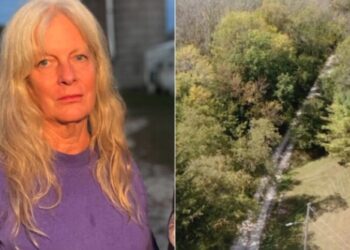 (WTMJ via CNN Newsource) Kathy Hasselman works on her sister's farm just across the street from where the remains were found. She was there when investigators came and began surveying the wooded area.