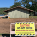 A sign cautions park visitors from entering the construction area as the Lake Antoine Park Partners work to make the beach area more handicap accessible.