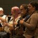 Members of the Escanaba City Band rehearse for next week's performance