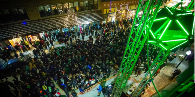 Every year hundreds of people flock to Downtown Marquette for the annual New Year's Eve block party and ball drop.