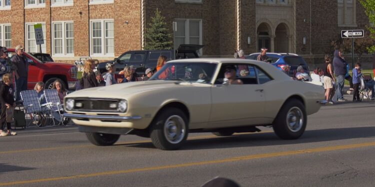 A car in the 2024 Krusin' Klassics Fun Run parade