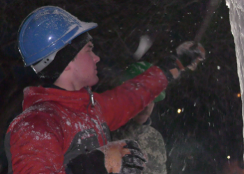 The Winter Carnival began with an all-night snow sculpting challenge. The overnight is a chance for the various groups to put the finishing touches on their sculptures