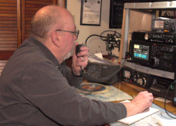 Ham Radio coordinator Tom Perry is in charge of the network of operators that monitor the course, relay important information, and call for help if needed.