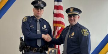 Trooper Mack Schlict and First Lieutenant Tom Nolan. Image courtesy of MSP.