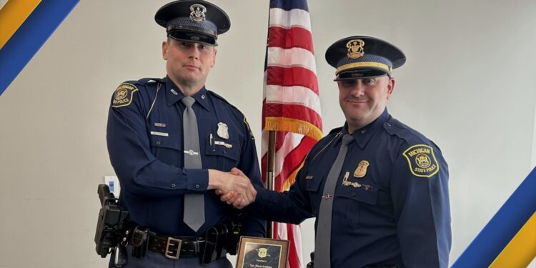 Trooper Mack Schlict and First Lieutenant Tom Nolan. Image courtesy of MSP.