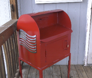 A student at Westwood High School showed his patriotism by constructing a special box for the disposal of retired American flags.
