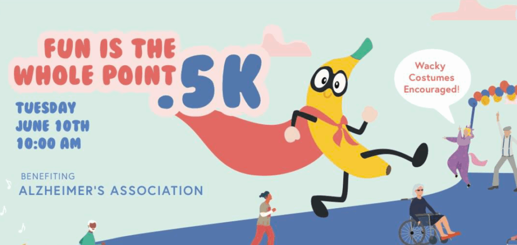 Every year, the residents of Brookridge Heights take part in a point five K run/walk to benefit the Alzheimer's Association. It's a precursor to the walk to end Alzheimer's, which takes place in September.
