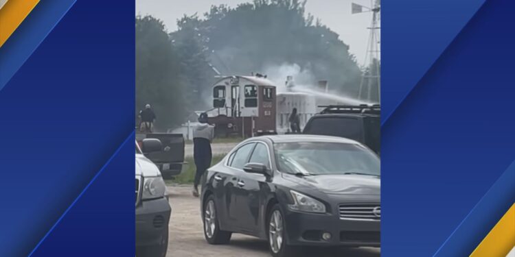 Image taken from a video posted to social media by Jersey Jewel