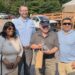 Visit Keweenaw presents Markkanen with award at Mount Bohemia. Photo courtesy of Visit Keweenaw