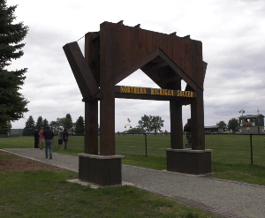 Northern Michigan University debuted the new entrance to its lakeside soccer field today with a ribbon-cutting of the new entrance to the men's and women's soccer pitch.