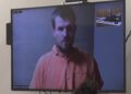 Steven Prestridge appears in court via Zoom from the Delta County Jail