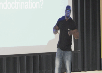 The Northern Michigan university chapter of Turning Point USA held a rally this evening featuring Stephen Davis, an outspoken conservative