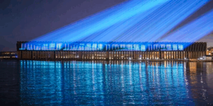 With the holidays approaching you can experience the magic of the season in downtown marquette, as the historic lower harbor ore dock comes alive with it's annual holiday laser light show.