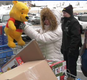 Troopers from the MSP Iron Mountain post were parked outside the local Walmart this afternoon, hoping the community would help fill a patrol car or two with toys.