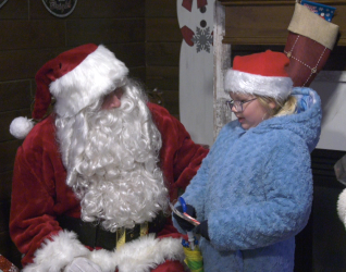 Tonight was the last night of the season to greet Santa, who met with kids each Thursday evening since Thanksgiving.
