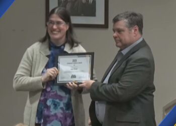 Bonifas Arts Center Gallery Director Kate Oman and DDA Director Craig Woerpel. Courtesy: City of Escanaba