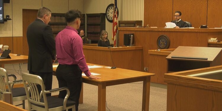 Halfaday addresses the judge at his sentencing.