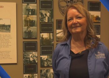 Micheau speaks with WZMQ 19 at the Webster Marble: Inventing the Outdoors Museum inside the Chamber of Commerce