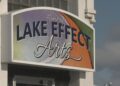 Lake Effect Community Arts Center is located at 244 South Cedar Street