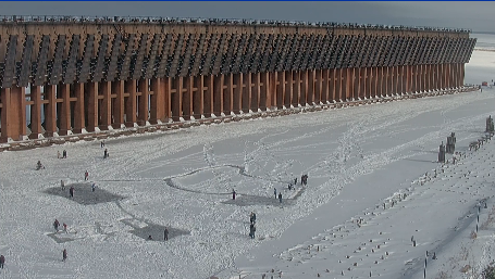 After reports of a person falling through the ice Monday morning, the Marquette Fire Department issued a warning for all persons to stay off the ice.
