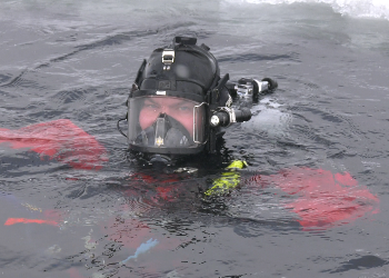 The Marquette County Sheriff's Department Dive Team held its annual ice rescue training on Wednesday in Negaunee.