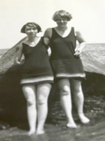 the presentation looks at parallels between the size of a swimsuit and the amount of rights gained by women.