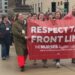 Image taken by a WZMQ 19 reporter at the April 15 demonstration in Lansing