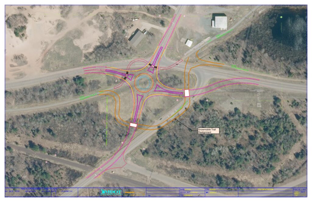 MDOT begins road work for M-35, County Road 492 roundabout project
