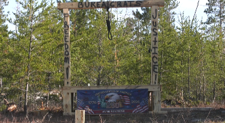 In an exclusive interview with 19 News, the creator, Tom Pegenau, WHO did not want to appear on camera, says the structure is not directed at any one individual or group, but is a reflection of his displeasure with the government in general.