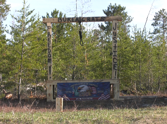 In an exclusive interview with 19 News, the creator, Tom Pegenau, WHO did not want to appear on camera, says the structure is not directed at any one individual or group, but is a reflection of his displeasure with the government in general.