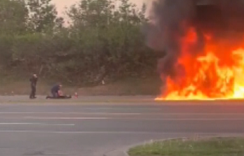 A shooting investigation in Marquette led to a dramatic police pursuit and fiery crash Tuesday night in Negaunee.