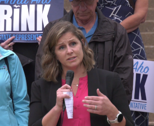 Political newcomer Anna Aho Rink has been making the rounds in the central Upper Peninsula, getting to know her voters and learning about the issues that concern most area residents.