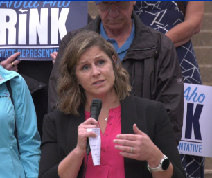 Political newcomer Anna Aho Rink has been making the rounds in the central Upper Peninsula, getting to know her voters and learning about the issues that concern most area residents.