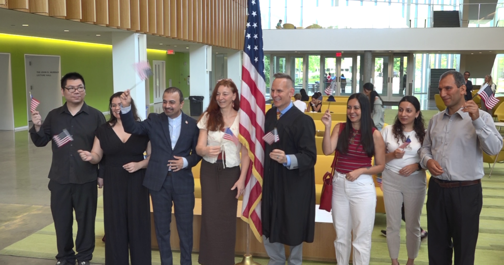 Eight new Americans take the Oath of Allegiance in Ithaca