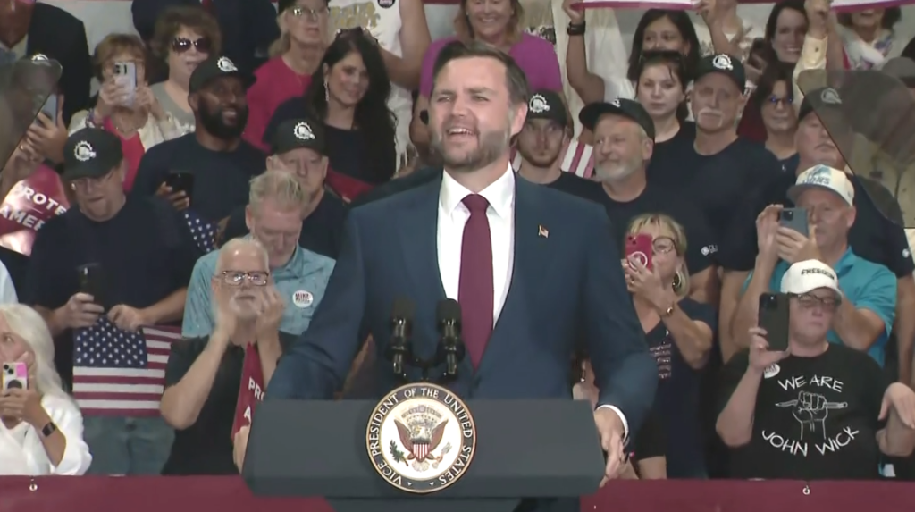 JD Vance stumps for James and Rogers as Michigan Democrats fire back on tariffs